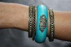 Turquoise Filigree stacker